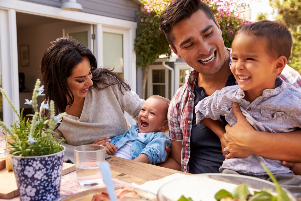 A family having fun together