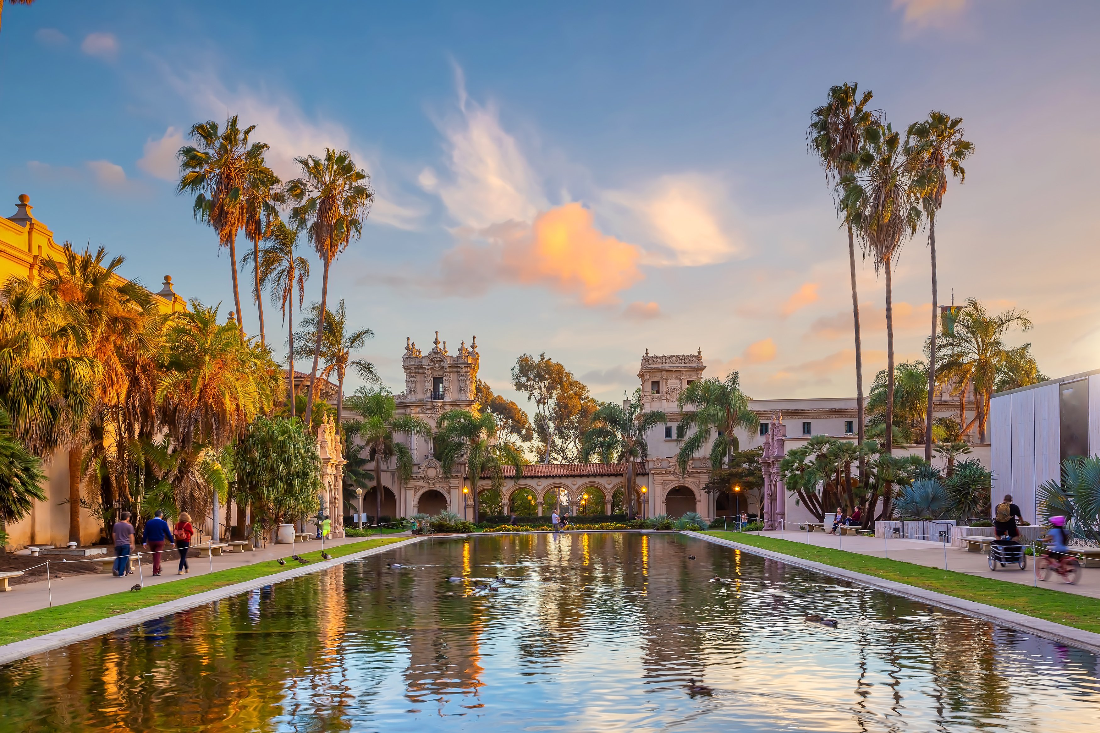 Balboa Park in San Diego at sunset
