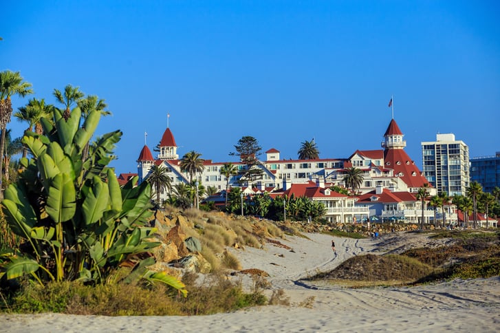 Coronado Hotel on Coronado Island in San Diego